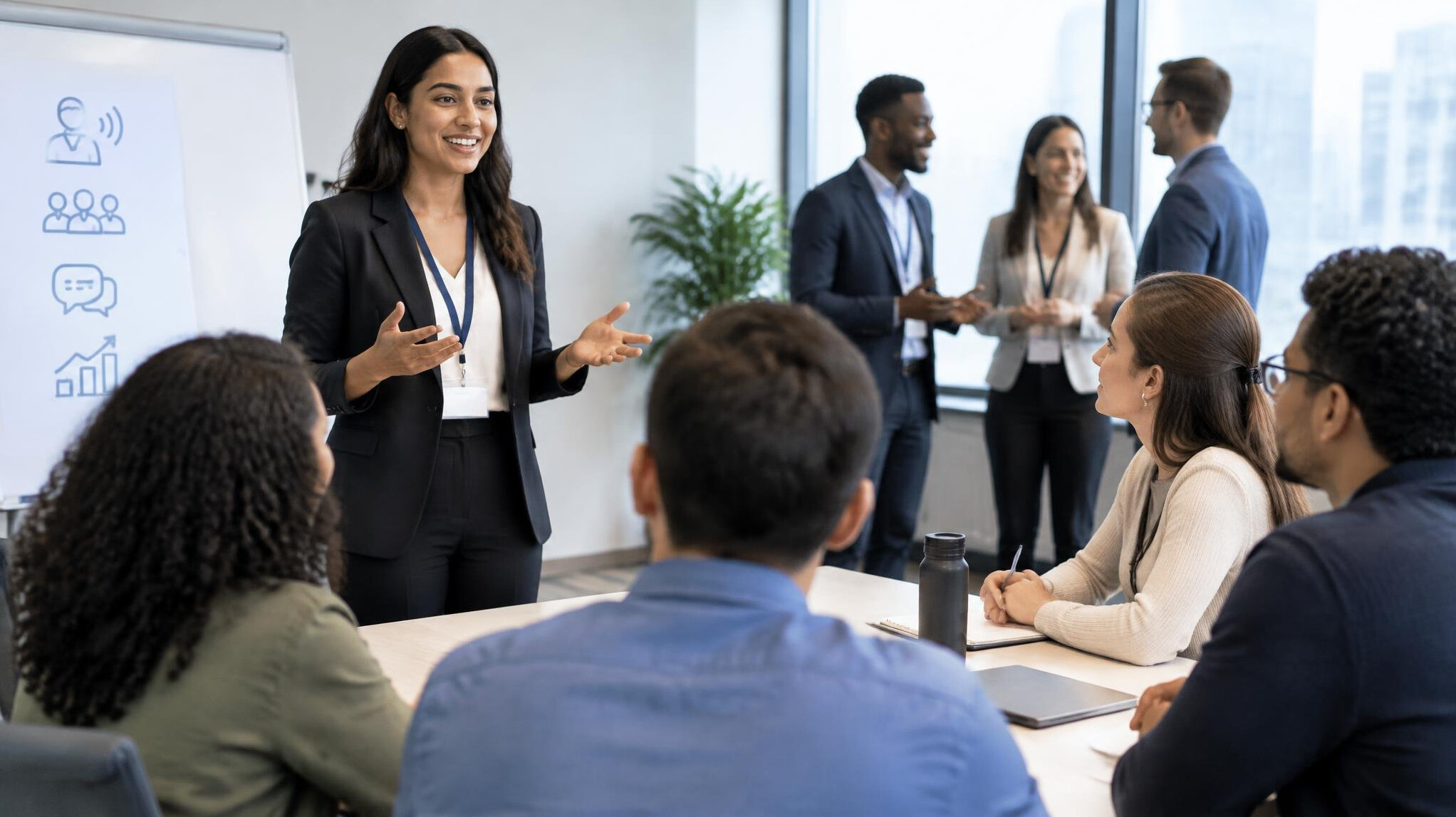 person giving presentation