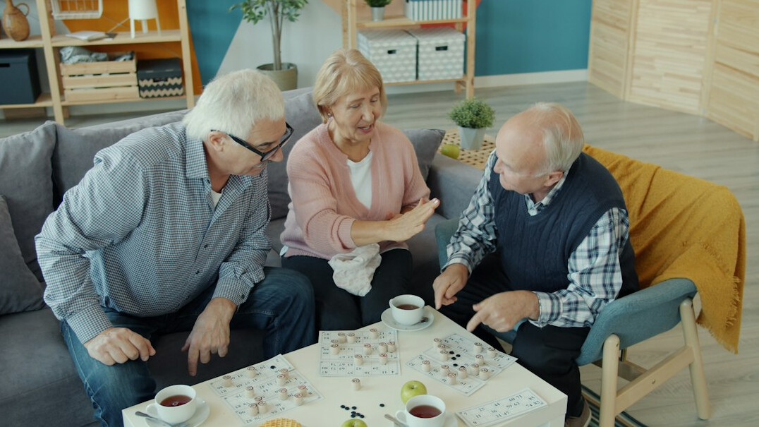people having conversation at home